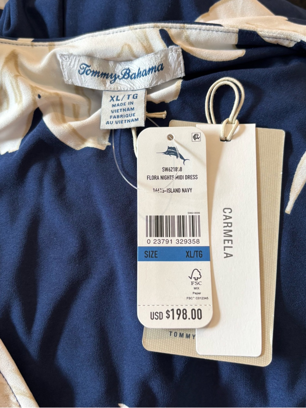 Tommy Bahama Flora Nights Midi Dress NWT - Picture 9 of 9